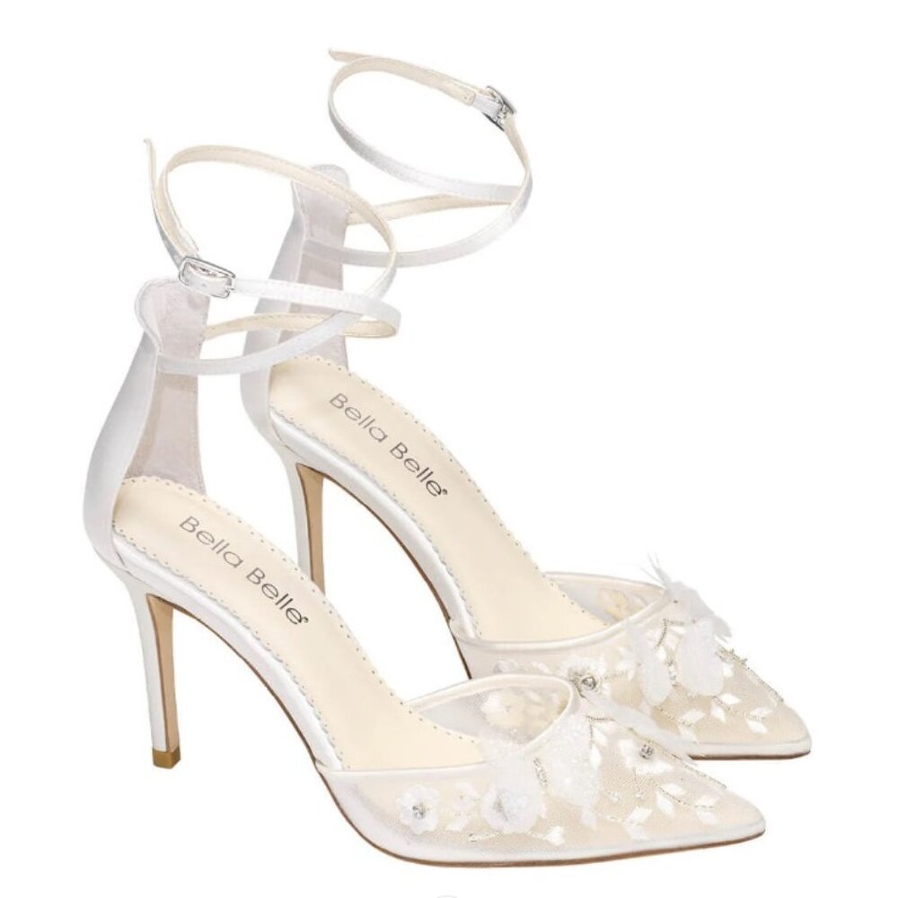 Bella Belle Shoes | EVE IVORY Butterfly Heels, Garden Party Shoes